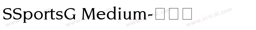 SSportsG Medium字体转换